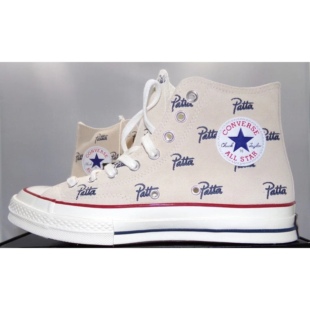 Converse Men's X Patta Chuck 70 Sneakers Natural Ivory A12831C Hight Top Size 9 - Picture 2 of 8
